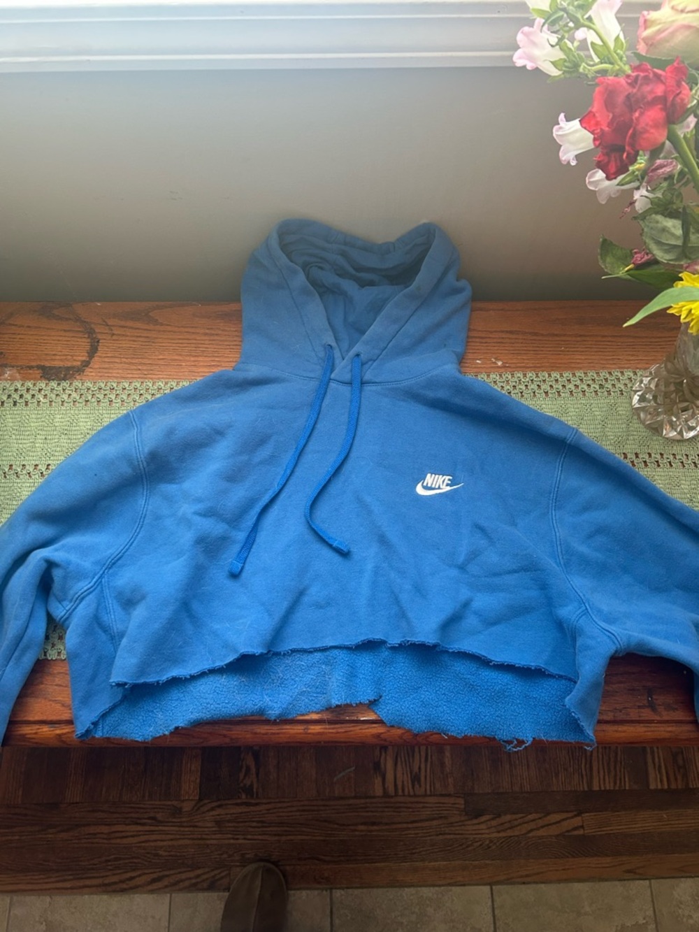 Nike Women’s Cropped Hoodie Sweatshirt - Royal Blue